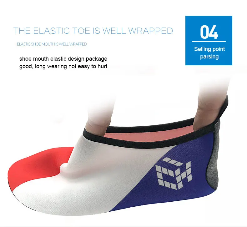 1 (6)Wading Shoes Outdoor Swimming Water Shoes Adult Unisex Flat Soft Seaside Shoes Walking Lover Sandy Beach Shoes