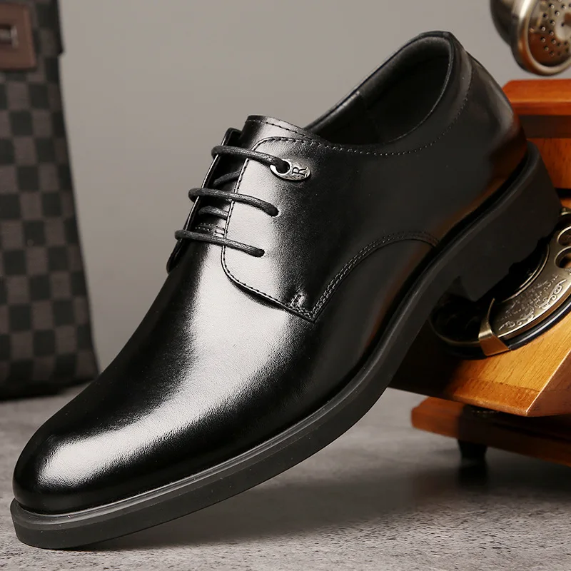 Мужские модельные туфли мужские туфли-оксфорды на плоской подошве, на шнуровке, на нескользящей подошве, высокого качества, в деловом стиле, из мягкой лакированной кожи, с острым носком TA-02