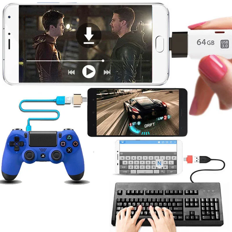 Адаптер DOITOP Type C OTG 3 1 с разъемом папа на USB 2 0 мама адаптер переходник для u диска
