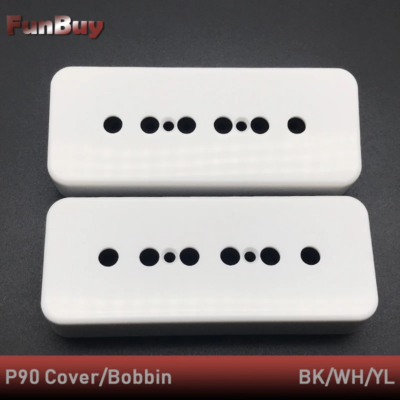 

2pcs P90 Guitar Pickup Cover with Bobbin Vintage 90 SoapBar 50/52mm Neck Bridge Electric Guitar Pickup Cover Replacement Plastic