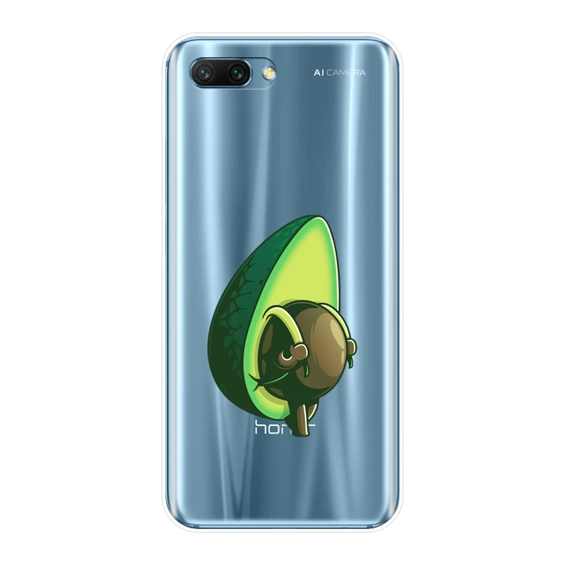 Задняя крышка для Huawei Honor 7 8 9 10 Lite мягкий силиконовый чехол с изображением авокадо