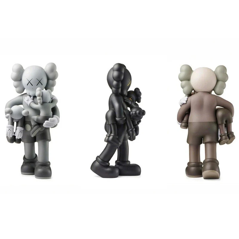 

New 16 inch / 40cm OriginalFake KAWS CLEAN SLATE With Baby Brown Black Gray Creative Figurine Model Doll