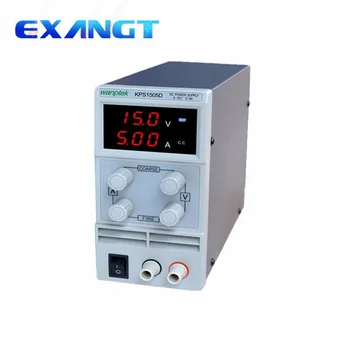 

djustable High precision double LED display switch DC Power Supply protection function 15V5A 110V-230V 0.1V/0.01A EU KPS1505D