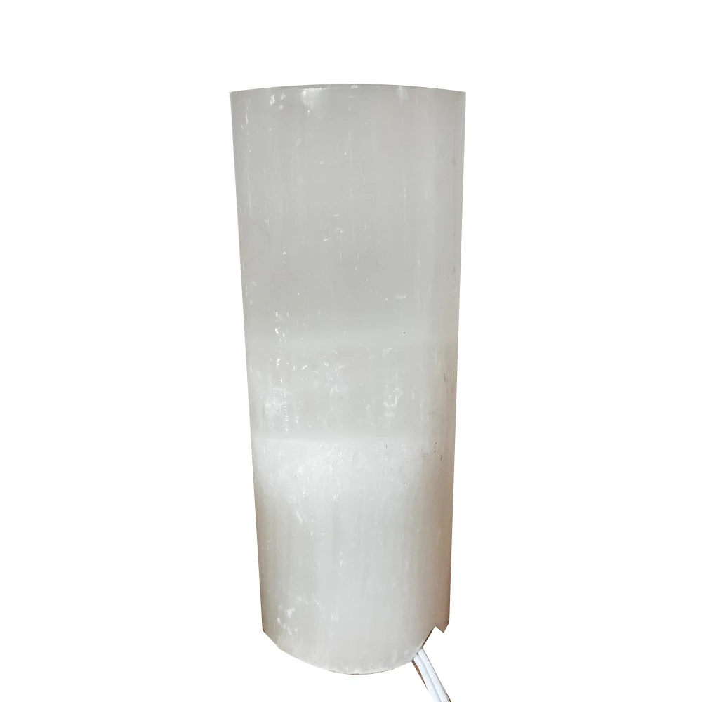 

Natural Selenite Electric Lamp White with LED Bulb JIC Gem Healing purifying air Stones And Minerals Specimen