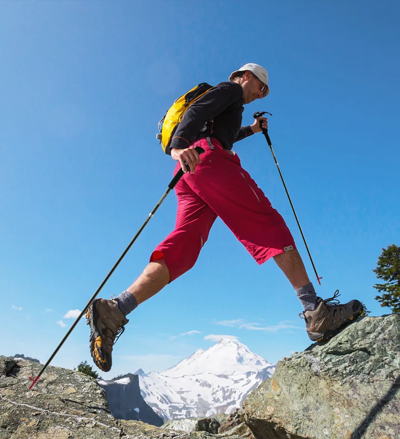 Naturehike Carbon Fiber 4 секции сверхлегкие треккинговые палки Вольфрамовая сталь трость Беговая Пешие прогулки альпеншток S153g