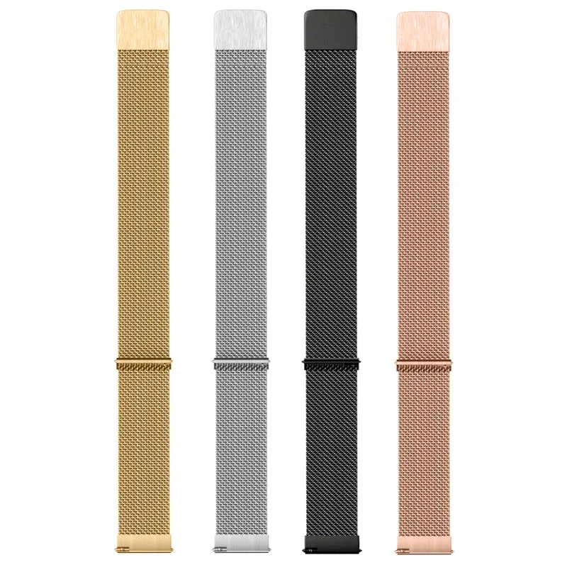 

Magnetic Strap Without Buckle Stainless Steel Quick Release Milanese Mesh Wrist Bands Watch Strap for Pebble Time Steel LL@17