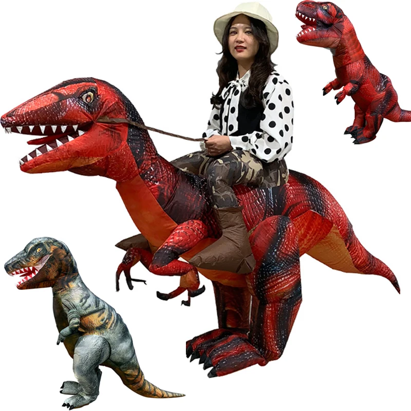 3 стиля, надувные игрушки Раптор Динозавр для улицы, T-REX костюмы на Хэллоуин, карнавал, роскошный Пурим, нарядное платье для взрослых