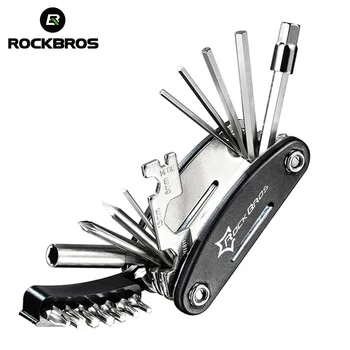 

ROCKBROS 16 in 1 Bicycle Tools Sets Mountain Road Bike Multi Repair Tool Kit Hex Spoke Wrench Cycle Screwdriver Tools 2 Styles