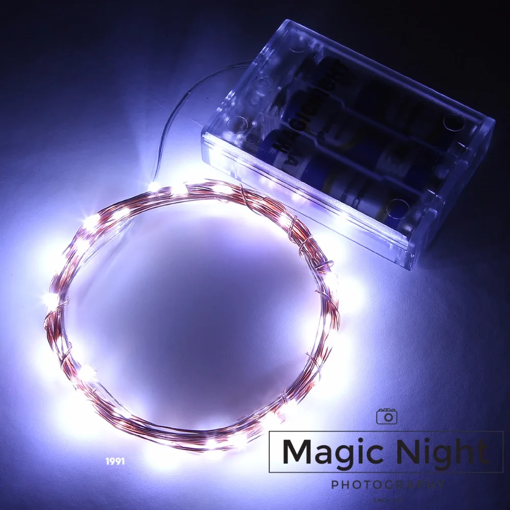 Magicnight 10ft 30 Cool White Mini Micro LED Starry Lights Submersible