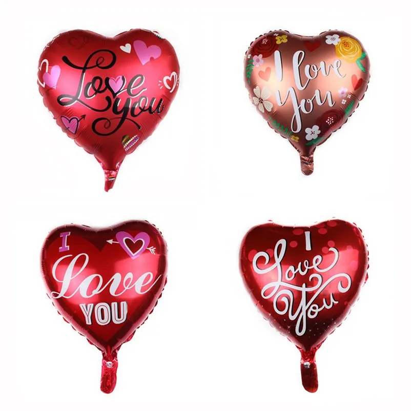 

XXPWJ New 18-inch heart-shaped love aluminum balloon wedding arrangement Valentine's Day event decorative balloon Wholesale