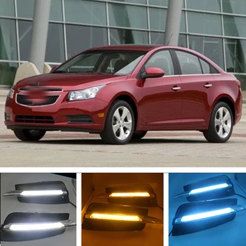 

CAPQX 1 Pair For Chevrolet Cruze 2009-2014 LED Daytime Running Light DRL Day Light Front Bumper Driving light Fog Lamp