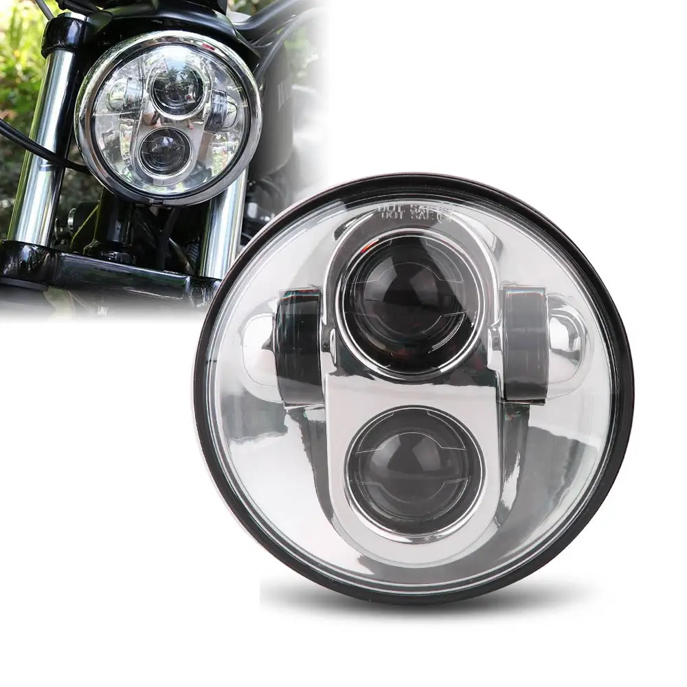 5 75 дюймов Motos фара лампа 3/4 &quotдальний и ближний свет H4 светодиодный комплект фары
