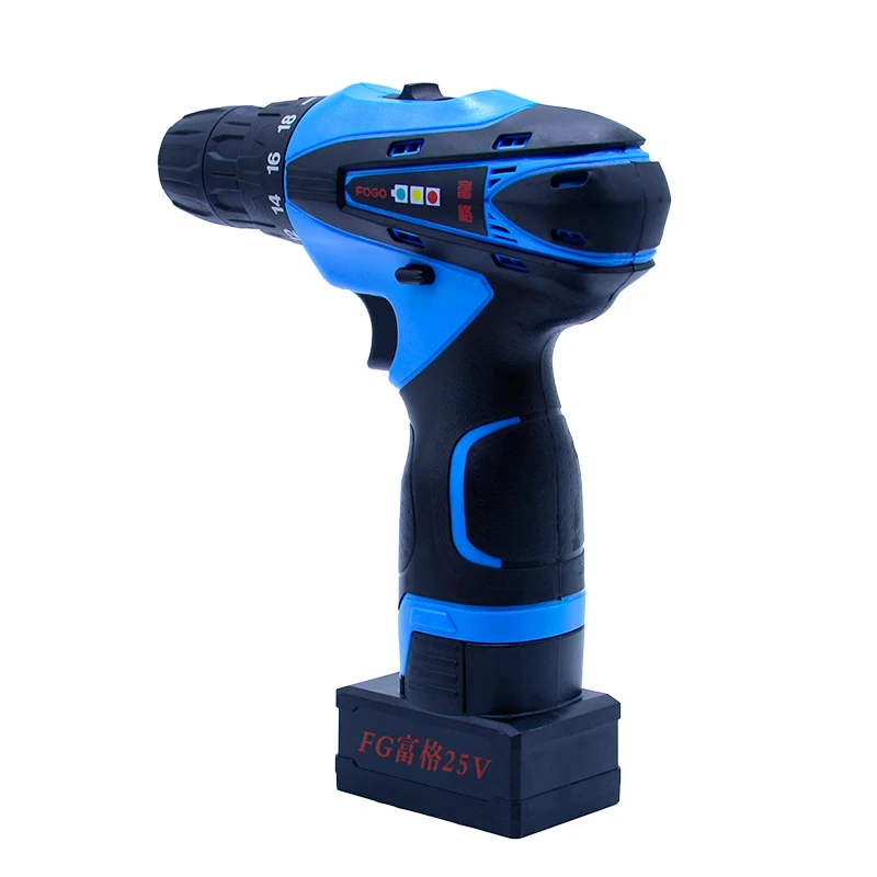 

Cordless drill Rechargeable Lithium Battery 25V electric drill bit household electric screwdriver power tool + accessories