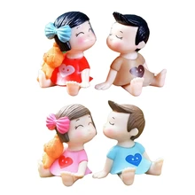 Миниатюрный полимерный парный микро садовый цветочный горшок бонсай украшение кукольного домика