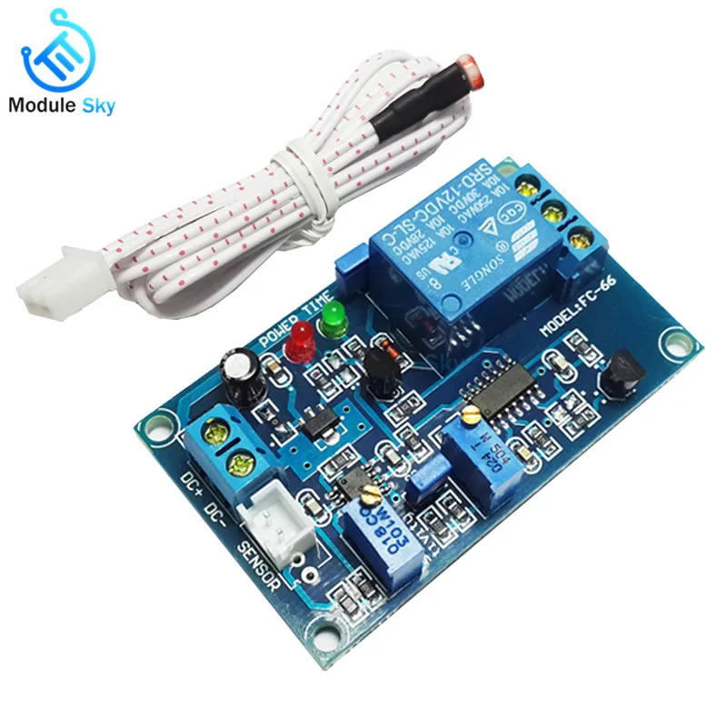 

12V photoresistor relay module light detect sensor with timer car light control
