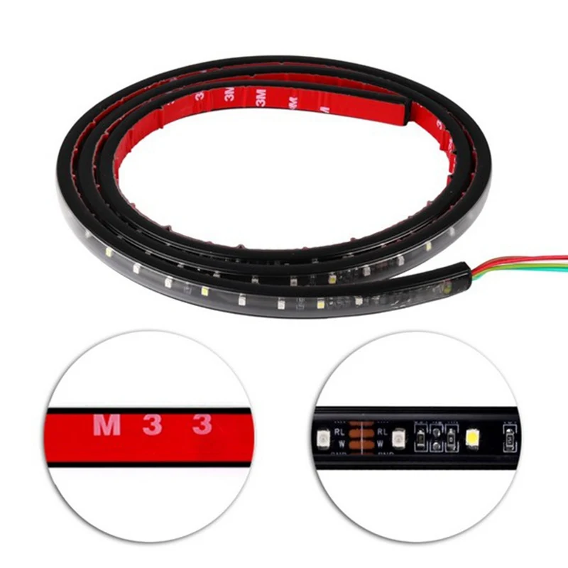 VicTsing Car LED Strip Light Bar Red White Reverse Brake Turn Signal Tail Running Brake Signal Rear Strip Light Car Truck 110cm  (4)