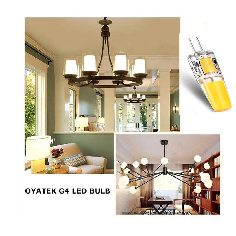 6 шт./лот G4 Светодиодная лампа 12 В AC DC 3W COB LED Light 360 Угол луча без мерцания теплый
