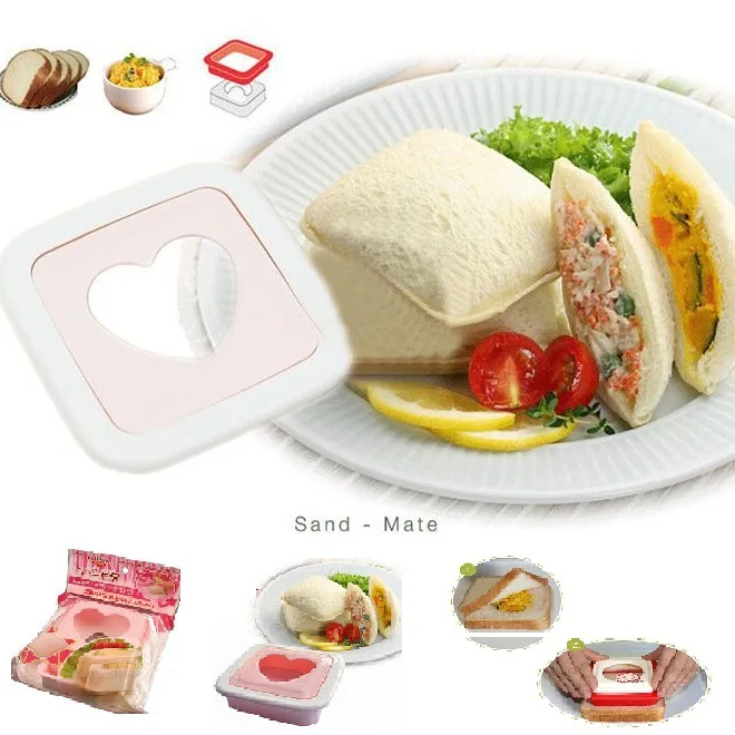 

Free Shipping Bread Toast Heart Mold Bento Breakfast Maker Sandwich Cutter Decorating Tool ss866