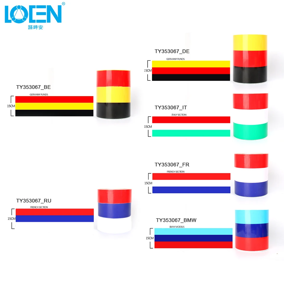 LOEN 5M Car Stickers Flag On Cars Auto Walls Window Decals Car Styling Accessories For BMW