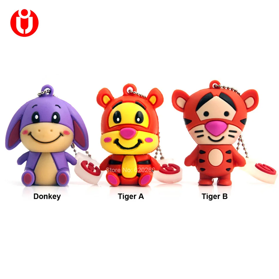 64 ГБ 4 8 16 32 Usb флешка милый Neddy Animal U Disk Pen Drive прекрасный Donkey tigger карта памяти