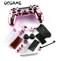 OCGAME 8 шт./лот 8 Цвет Хром Полный Корпус чехол с металлической кнопкой комплект для PS4 Беспроводной контроллер
