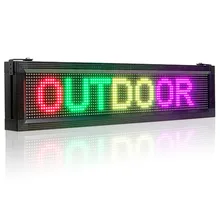 Na zewnątrz 7 kolor RGB pełny kolor wyświetlacz LED marki Wifi i USB programowalny przewijanie informacje P10 3535SMD wodoodporna LED znak