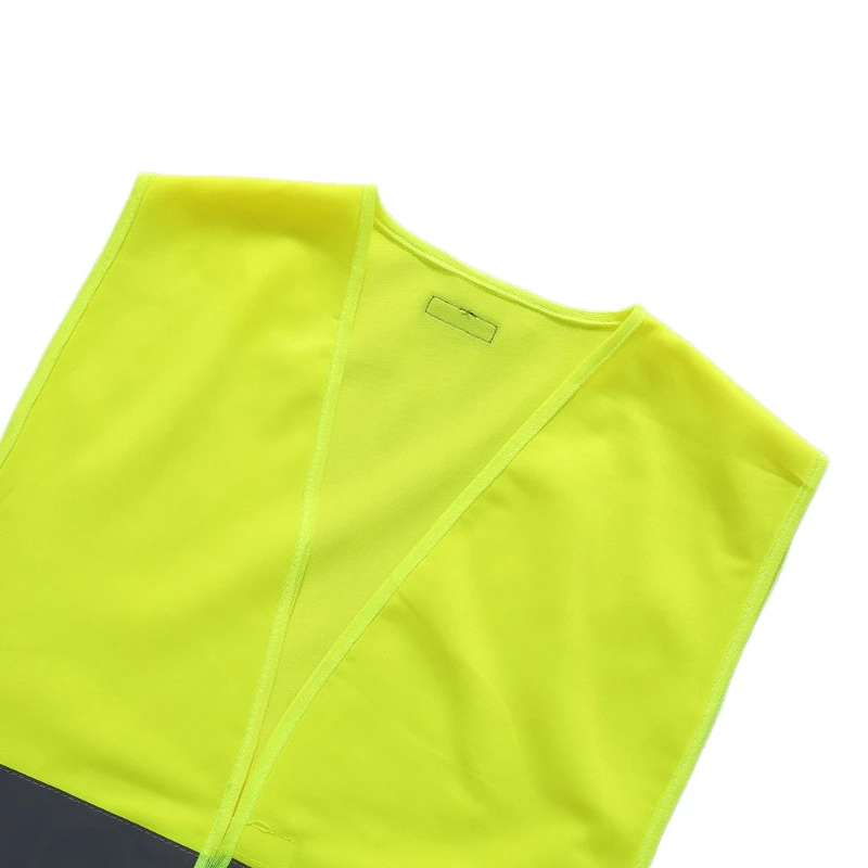 High Visibility Safety Vest Reflective Strip Zipper Jacket Construction Traffic