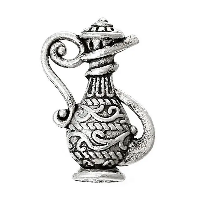 30pcs Kettle Aladdins Lamp Charm Pendants Alloy Antique Silver Wicca Pagan Gothic Jewelry Findings 17x12mm 30pcs Kettle Aladdins Lamp Charm Pendants Alloy Antique Silver Wicca Pagan Gothic Jewelry Findings 17x12mm