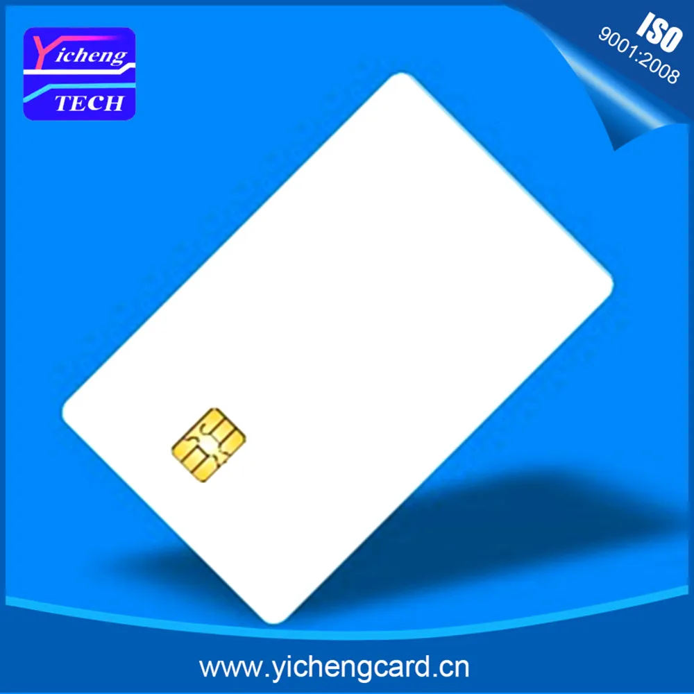 

wholesale 100pcs/lot Access Control ISO7816 Blank Printable PVC SLE5528 Smart Contact IC Cards For Card Printer Chip