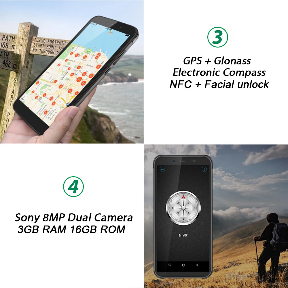 Blackview BV5500 Pro IP68 Водонепроницаемый Android 9 0 смартфон 5 &quotHD + 8.0MP камера 3 Гб 16 4400mA