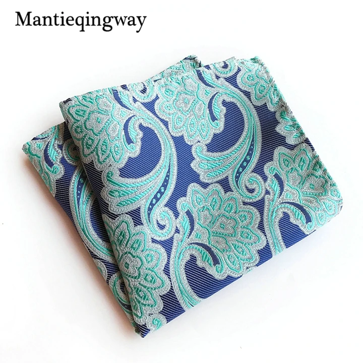 Mantieqingway мужские Цветочный плед Hanky унисекс высокое качество платок полиэстер Пейсли Бизнес платок грудь Полотенца
