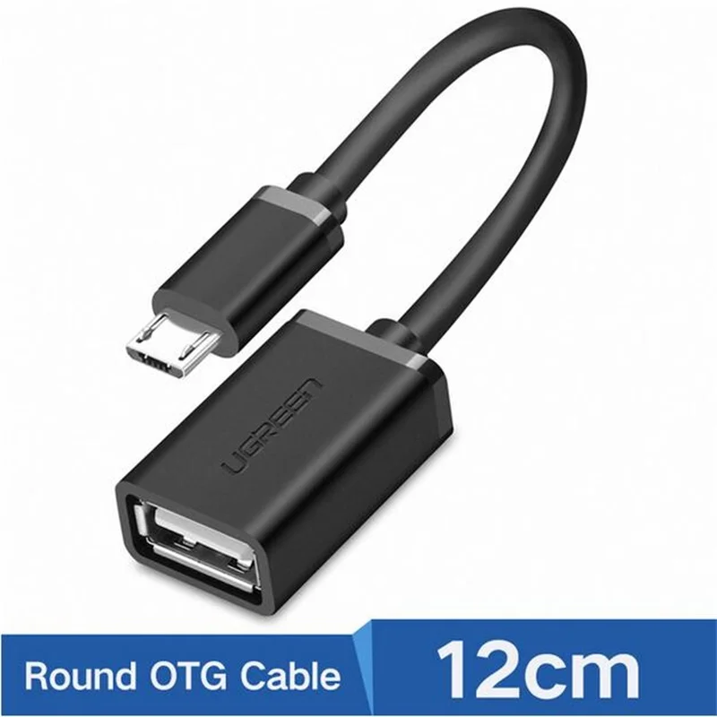 Ugreen micro usb to usb Adapter otg converter for Samsung s7 s6 sony xiaomi redmi note 5 4 otg cable Android Mobile phone tablet - Цвет: Round Black 12cm