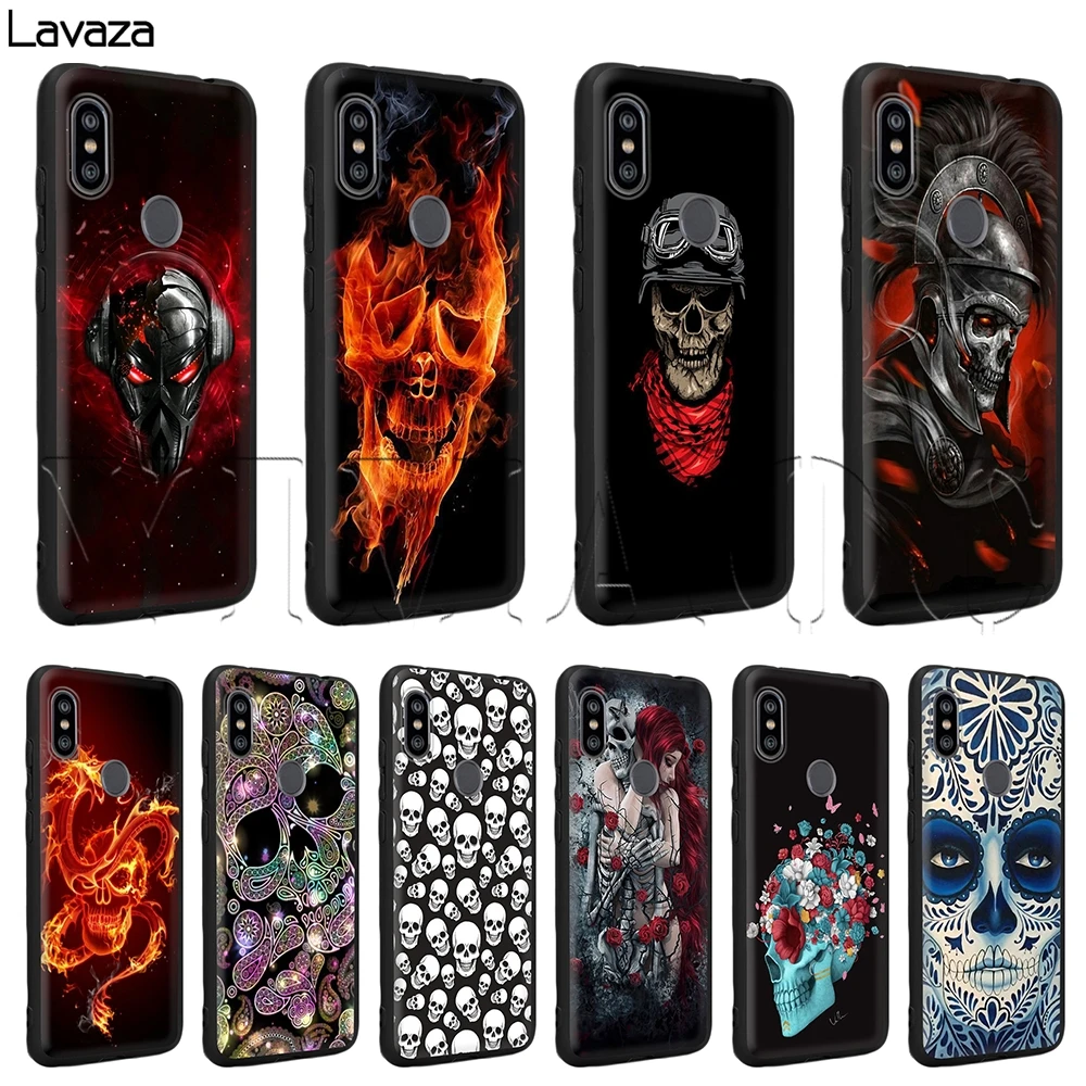 Силиконовый 3D чехол Lavaza с черепом для Xiaomi Redmi Note 4 4X 4A 5 5A 6 6a 7 Pro Go Prime Plus|Бамперы| |