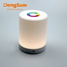 [Dengsum] RGB светодиодный ночной Светильник для создания уютной атмосферы лампа сенсорный Сенсор Настольная лампа с зарядкой 3-х уровневый Яркость прикроватная лампа
