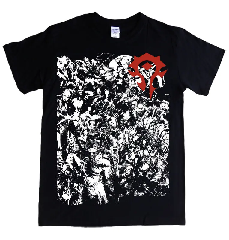 

The Horde World of T-Shirt Orcs Tauren Trolls Blood Elves Wow Fashion 2019 Summer New Brand 100% Cotton T-Shirt