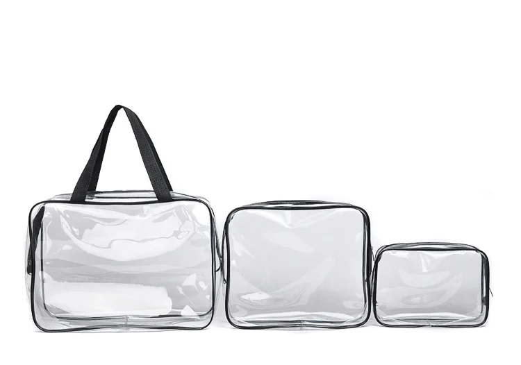 HIGHREAL 3 шт. косметичка комплект Модные прозрачные Красота Сумка Водонепроницаемые сумки мыть мешки дамы составляют мешок J83