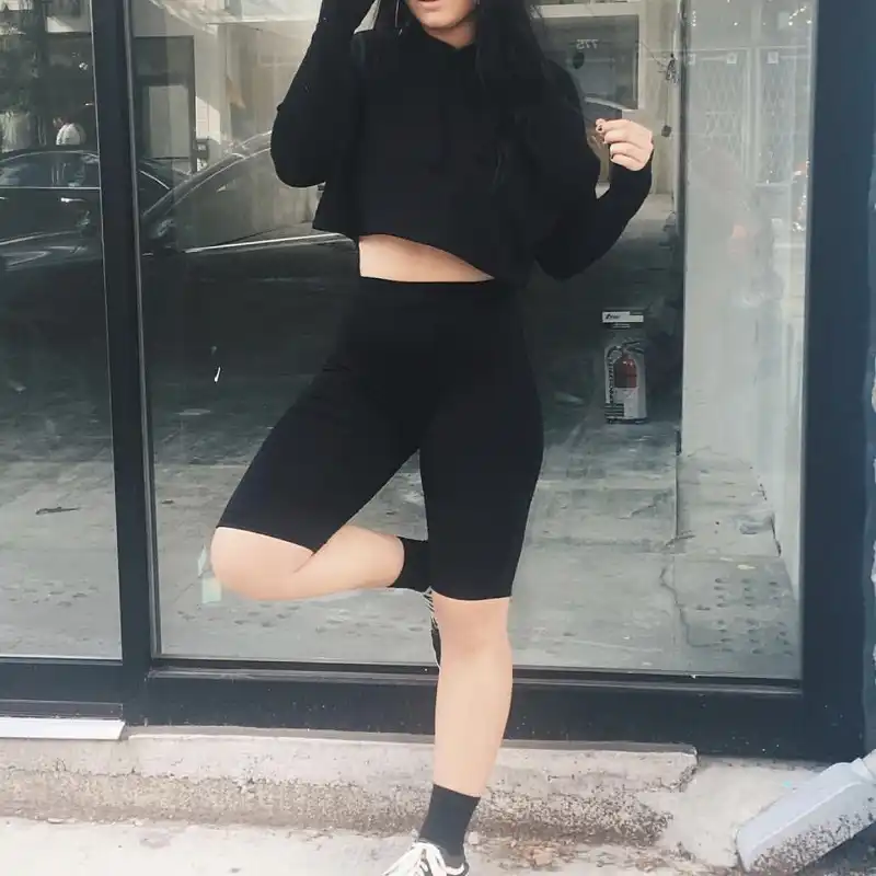 Short Cycliste Femme Mode Black Nude White Shorts Elastic Spandex Bicycles Solid High Waist Push Up Shorts Bodycon Biker Shorts Shorts Aliexpress