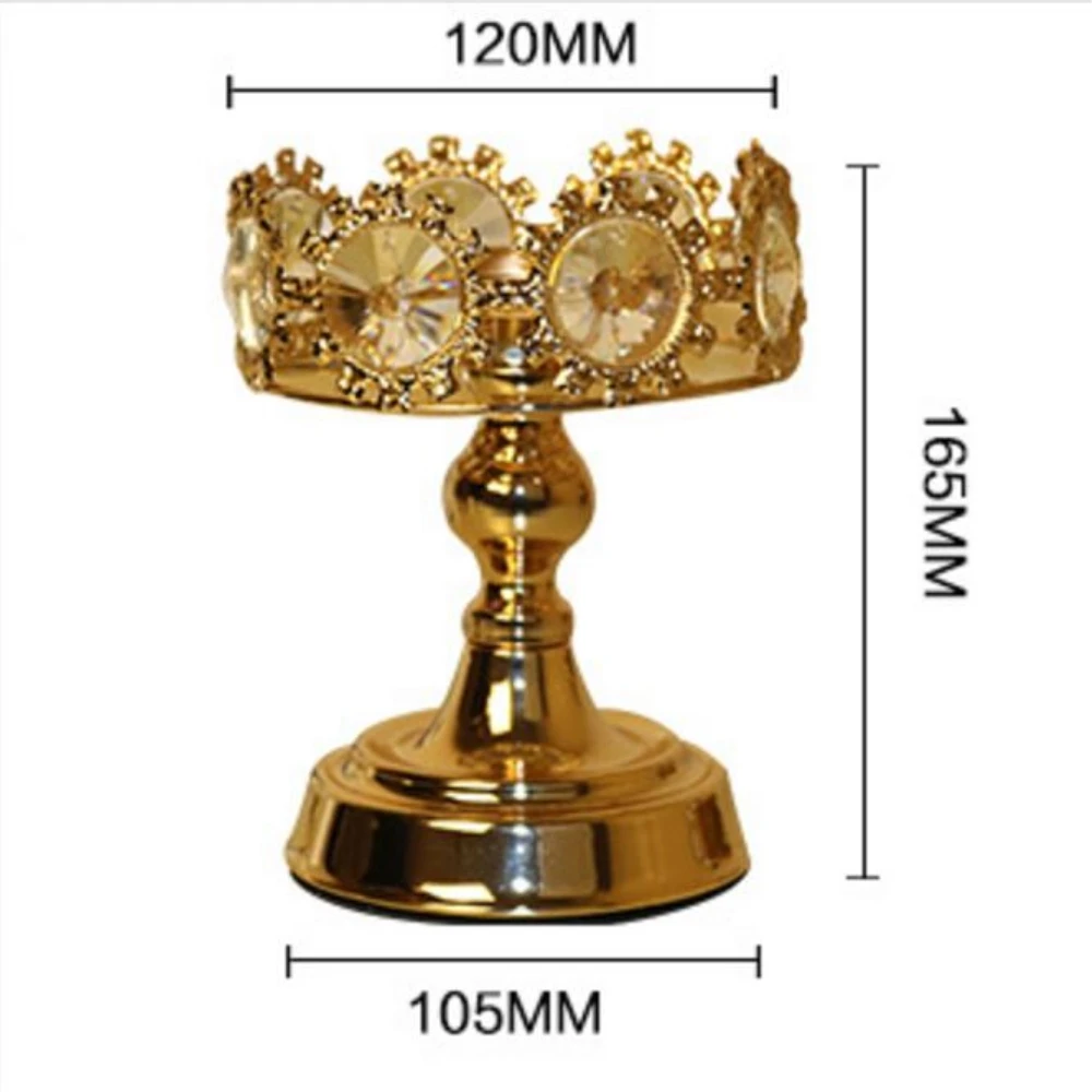 Изысканный подсвечник металлический золотой с кристаллами канделябр Свадебный центральный домашний декоративные подсвечники
