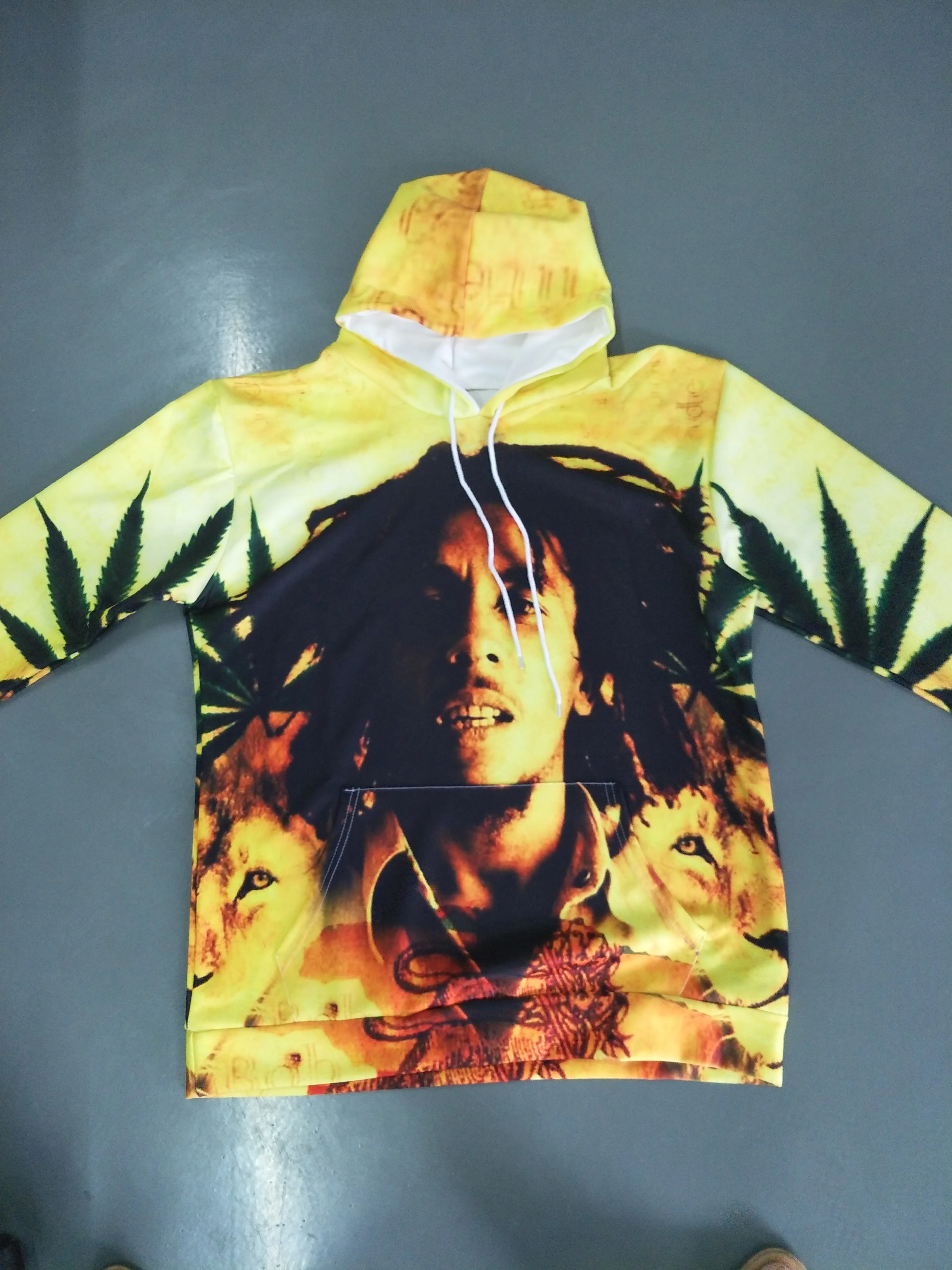 Liaseo 2018 новейший дизайн Reggae King Bob Marley 3D печать для женщин и мужчин толстовки с