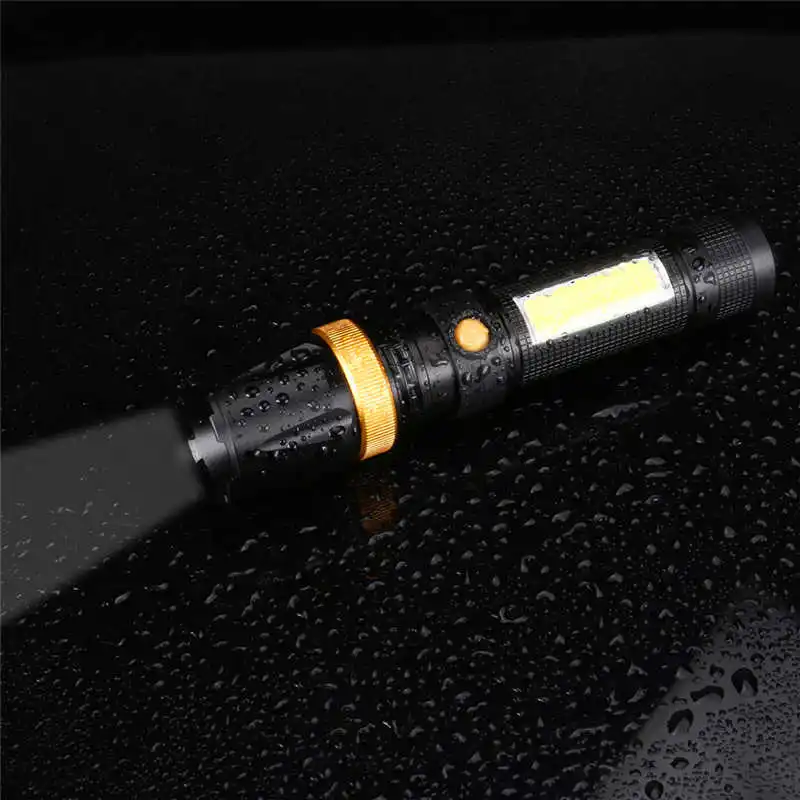 Rotary Zoom XML T6 LED Flashlight USB Rechargeable Torch 3 Modes Light Lamp torch flashlight t6 by 18650 battery #3o8 (8)