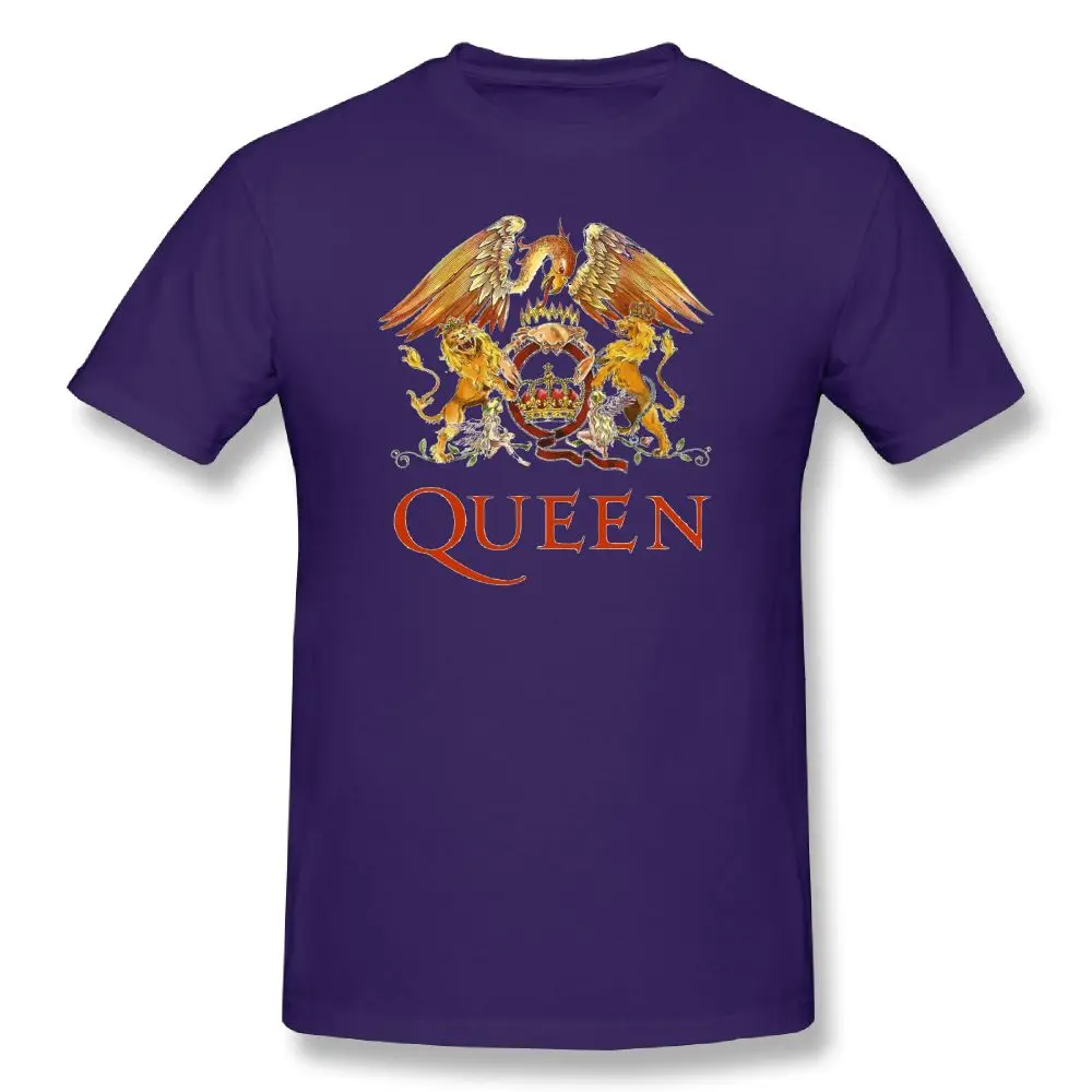 Королевская рок-группа, футболка с логотипом, забавная футболка, Мужская хлопковая футболка с коротким рукавом, повседневная Летняя мужская футболка, негабаритная футболка - Цвет: purple