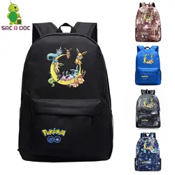 Pokemon GO аниме-рюкзак Mochilas Femenina Mochila Hombre Дети школьный малыш Bookbag карман мода повседневное Mochila Escolar