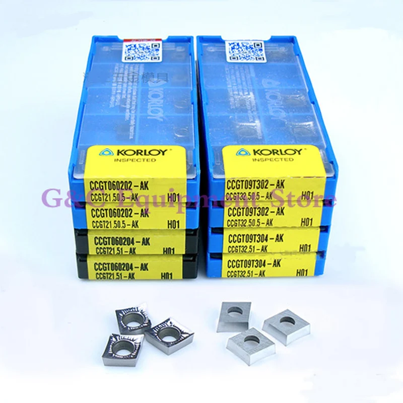 Lot De 10 Inserts De Tournage En Carbure Pour Aluminium, CCGT060202-AK