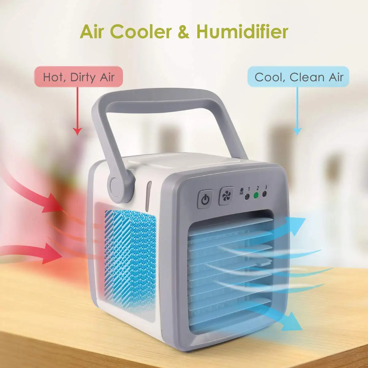 

3 in 1 USB Cooler Small Air Conditioning Appliances Mini Fans Air Cooling Fan Summer Portable Conditioner Humidifier