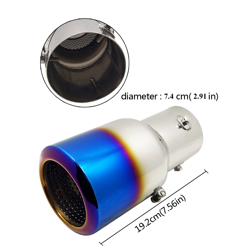 

Universal Car Auto Exhaust Muffler Tip Stainless Steel Pipe Chrome Trim Modified Car Rear Tail Throat Liner Accessories