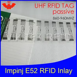 UHF RFID Impinj E52 Сухой инкрустация 915 мГц 900 мГц 868 мГц 860-960 мГц Higgs3 EPCC1G2 6C смарт-карты пассивный rfid метки