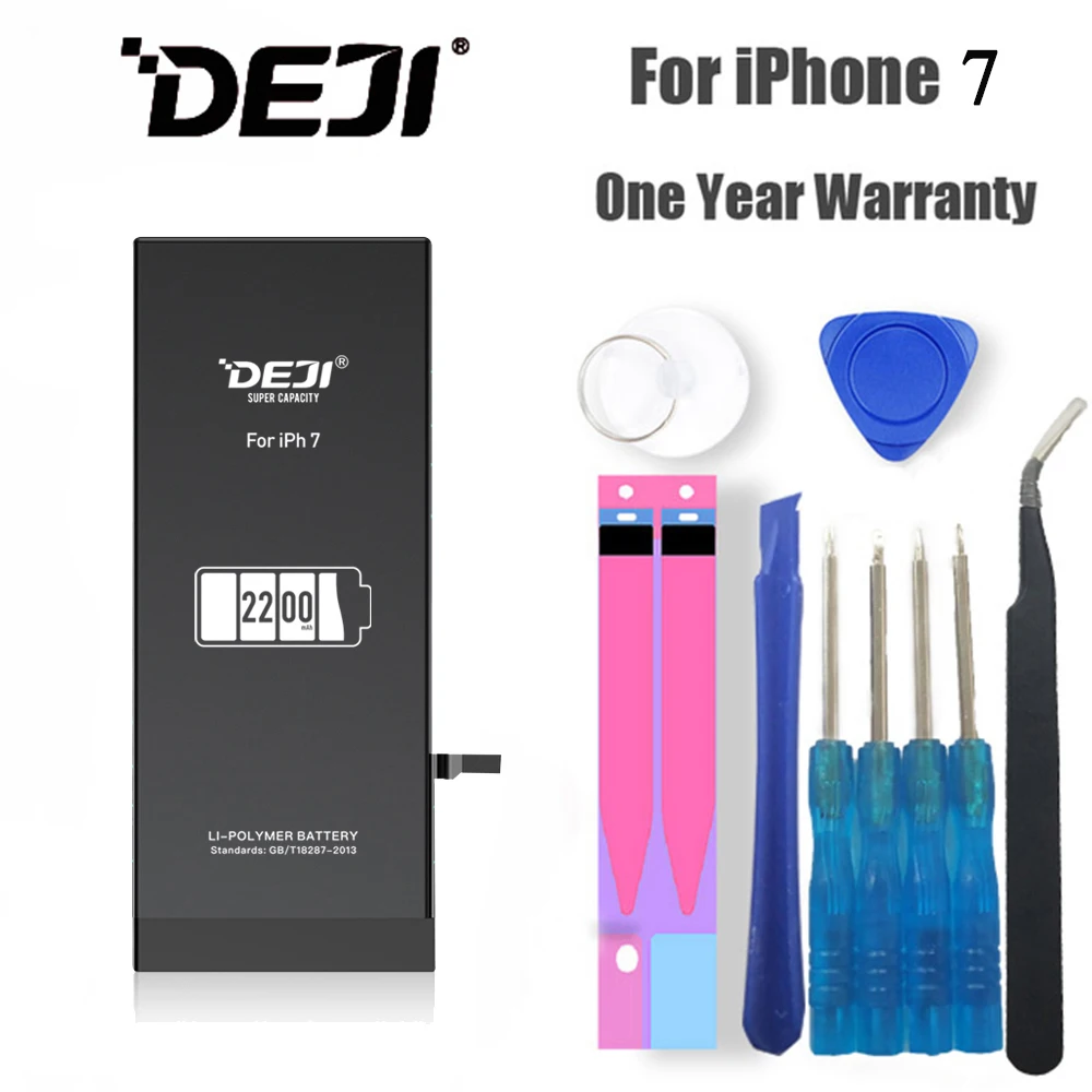 Оригинальный литий полимерный аккумулятор высокой емкости DEJI для iPhone 7/7G