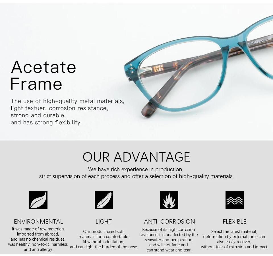 Ацетат Для женщин очки кадр Винтаж со стразами рецепт оптические очки прозрачные близорукость очки D4079-1