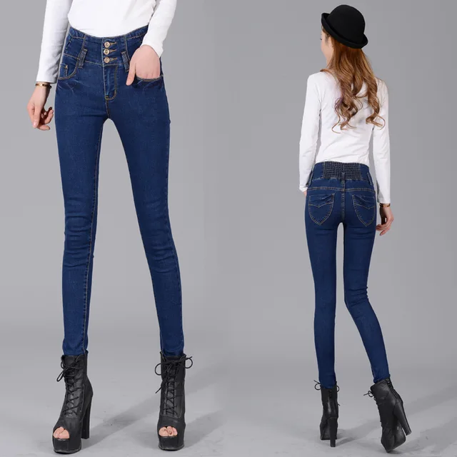 women high elastic waist skinny jeans plus size best quality tight best skinny jeans for plus size