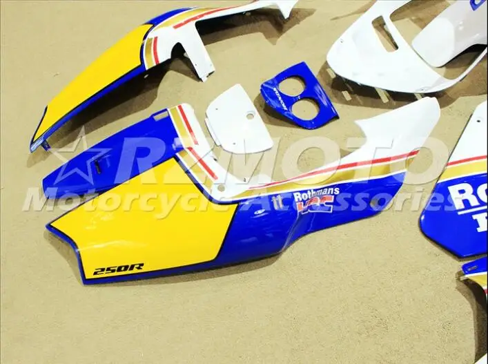 ABS инъекций комплект обтекателей Подходит для Honda NSR250 NC21 PGM3 1990 1991 1992 1993 NSR250 NC21 PGM3 90 91 92 93 белого и синего цвета QQ87